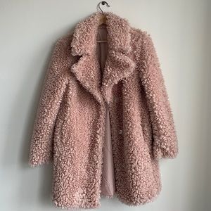 LIGHT PINK FLUFFY JACKET